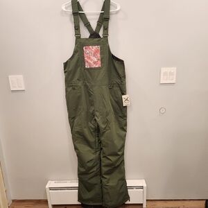 Arctix NWT Women's Chadwick Printed Pocket Bib Overalls Tarp Olive XL